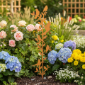 Gartenstecker Metall Zweig mit Vögeln 100cm Edelrost Braun | Floristik21.de