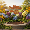 Gartenstecker Metall Kürbis Motiv 100cm Rostoptik | Floristik21.de