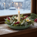 Kerzenständer Metall grün 13 cm für Tafelkerzen | Floristik21.de