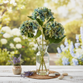 Kunstblume Hortensie Blau-Grün Einzelstiel 53 cm Polyester Kunststoff | Floristik21.de