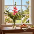 Künstliche Gladiole 88cm, Pink, Kunstseide und Kunststoff, Innenbereich | Floristik21.de