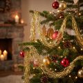Lametta Golden Christbaumschmuck Weihnachtsdeko 50cm | Floristik21.de