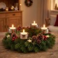 Teelichthalter zum Stecken Adventskranz Silber Ø4cm 8 St | Floristik21.de