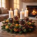 Kerzenhalter Adventskranz Kerzenhalter Schwarz 2,2×4cm 4 St | Floristik21.de