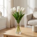 Weiße Tulpen Deko Real Touch Kunstblumen Frühling 49cm 5 St | Floristik21.de