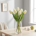 Deko Kunstblumen Realistische Tulpen Cremeweiß für Floristen | Floristik21.de