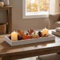 Holztablett Weiß Deko Tablett Shabby Chic Holz 35×15×3cm | Floristik21.de