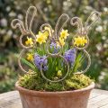 Osterhasen Deko Dekostecker Hase Metall Natur H36cm 4 St | Floristik21.de
