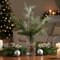 Künstlicher Farnzweig Farn Deko Glitter Winterdeko 70cm | Floristik21.de