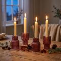 Glas Kerzenhalter Set Berry - Stab- & Teelichter - Retro Design - 4er-Set | Floristik21.de