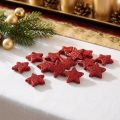Streudeko Sterne Rot 2,5cm Glimmer 96 St | Floristik21.de