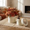 Blumenbox rund Karton Creme Ø10/12cm 2er Set | Floristik21.de