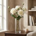Kunstblume Dahlie Weiß Künstliche Blume mit Knospe H57cm | Floristik21.de