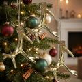 Weihnachtsanhänger Deko Geweih Baumschmuck Gold 7,5cm 6 St | Floristik21.de