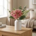 Hortensie künstlich Rosa und Grün Gartenblume mit Knospen 52cm | Floristik21.de