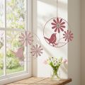 Dekoring Metall Hängedeko Blumen Rosa Pink Ø30cm 2St | Floristik21.de