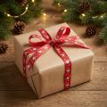Festliches Weihnachtsband Rot Rentier-Deko 15mm 18m für Floristen & Blumengeschäfte | Floristik21.de
