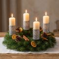 Steckbarer Stabkerzenhalter Silbergrau Ø24mm H10cm für Tischdeko & Events 4 Stück | Floristik21.de