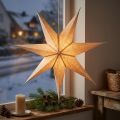 Papierstern Beleuchtet Natur Jute Weihnachten 60cm | Floristik21.de