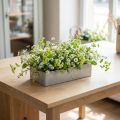 Schale eckig Grau 20cm x 10,5cm H5cm | Floristik21.de