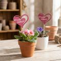 Blumenstecker Selbstgemacht, Dekostecker Herz 7cm 12St | Floristik21.de