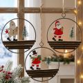 Weihnachtsanhänger Weihnachtsmann Schneemann Ø12cm 3St | Floristik21.de