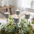 Kerzenhalter zum Stecken Shabby Chic Grau Ø3cm H8,5cm 8 St | Floristik21.de
