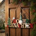 Holz Schriftzug Frohe Weihnachten Türdeko Weihnachten | Floristik21.de