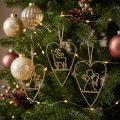 Christbaumschmuck Herz Metallherzen Deko Golden 12cm 6St | Floristik21.de