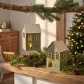 Filzhaus Christbaumschmuck Grün LED Deko 2er Set | Floristik21.de