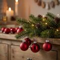 Mini Weihnachtskugeln Rot Glas Matt Glanz Ø3cm 22 Stück Set für Festliche Dekoration | Floristik21.de