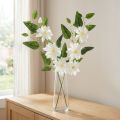 Künstlicher Clematis Zweig mit weißen Blüten 81cm – Eleganter Dekozweig 2er Set | Floristik21.de