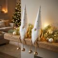 Wichtel Weihnachten Deko-Figur Weiß, Gold Ø6,5cm H22cm 2St | Floristik21.de
