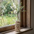 Dekoflasche Glas Glasflaschen Deko geflochten Ø9,5cm H31cm | Floristik21.de