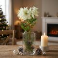 Christrose Künstlich Schneerose Deko Seidenblumen 36cm | Floristik21.de