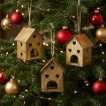 Weihnachtsanhänger Metall Haus Vintage Gold H9,5cm 3St | Floristik21.de