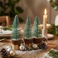 Weihnachtsdeko Tannenbaum beschneit 10cm 8St | Floristik21.de