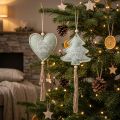 Filzanhänger Christbaumschmuck Herzen Tannen Weihnachtsdeko Landhausstil | Floristik21.de