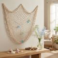 Maritimes Fischernetz, Deko-Netz mit Muscheln 100×120cm | Floristik21.de