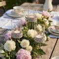 4er Set Teelichthalter zum Stecken, Kerzenglas, Dekoration für Events & Garten Grau Ø5,5cm | Floristik21.de