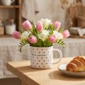 Keramik Herz Tasse Weiß Rot Romantisch All You Need Is Love | Floristik21.de