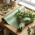 Blumenseide 50cm Karo Grün 5kg | Floristik21.de