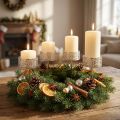 Florale Kerzenhalter zum Stecken Silbern Ø8,8cm H13,7cm 4 St Antik-Optik | Floristik21.de