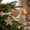 Weihnachtsdeko Stern / Herz / Baum, Holzanhänger, Adventsdeko H10/12,5cm 3St | Floristik21.de