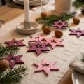 Holzsterne Deko Streudeko Weihnachten Lila H4cm 72 St | Floristik21.de
