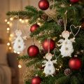 Weihnachtsengel mit Herz Christbaumschmuck Holz 14,5cm 8 St | Floristik21.de