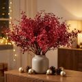 Roter Eukalyptusbusch 28cm – 3er Set Kunstpflanzen für Dekorationsprofis | Floristik21.de
