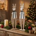 Rentier Holz Dekofigur Weihnachten zum Stellen 12×6,5cm H45cm 2St | Floristik21.de