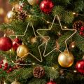 Weihnachtsdeko Metallstern Stern Anhänger Gold Ø15cm 6 St | Floristik21.de
