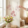 Dekoring Metall Hängedeko Blumen Rosa Pink Ø23cm 4 St | Floristik21.de
